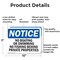 Signmission No Boating Or Swimming No Fishing Behind, 10 in W x Rectangle, Aluminum OS-2PACK-NS-A-710-L-14394 - alternate 2